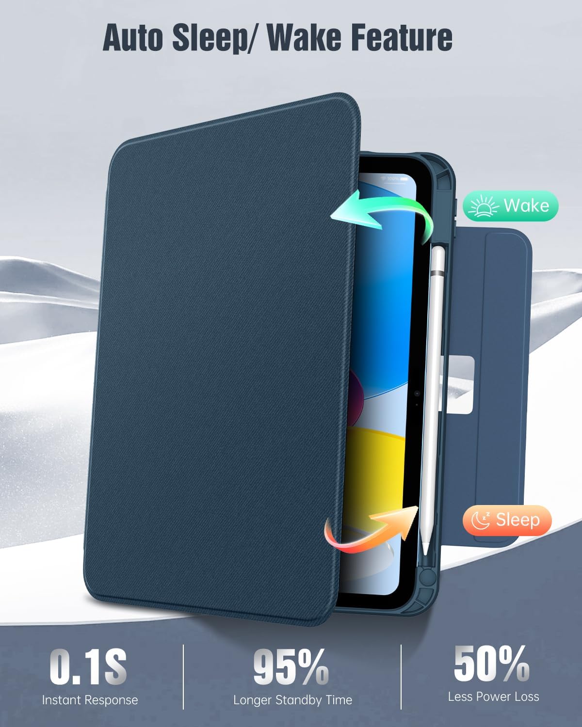 Thumbnail 3 de TiMOVO Case for iPad (A16) 11th Gen 11 inch 2025 / iPad 10th Gen 10.9 inch 2022 — Navy Blue