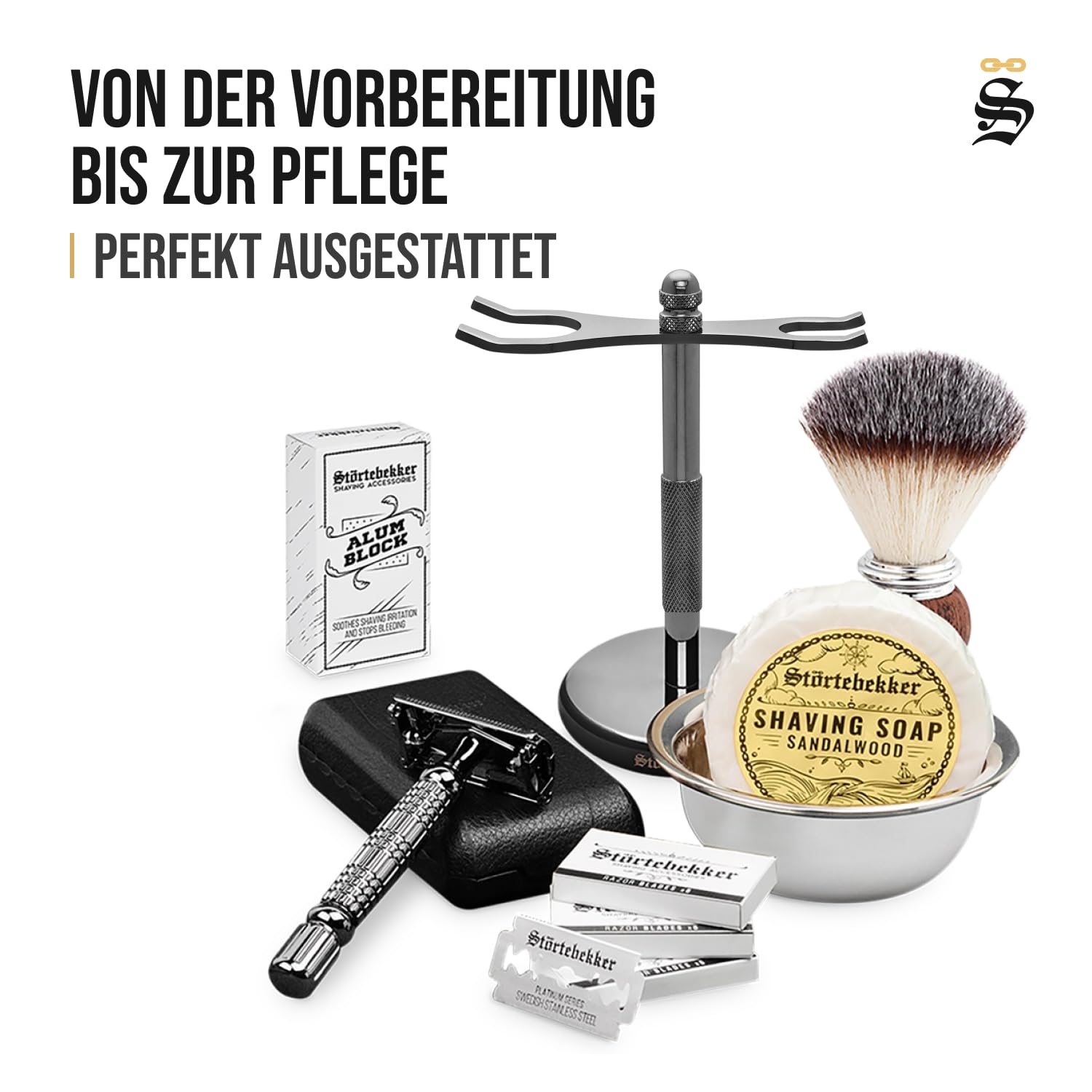 Detalle 2 de Störtebekker Premium Rasierseife Sandelholz 70 g – Handgefertigte, vegane Rasierseife für kräftigen, sanften Rasierschaum