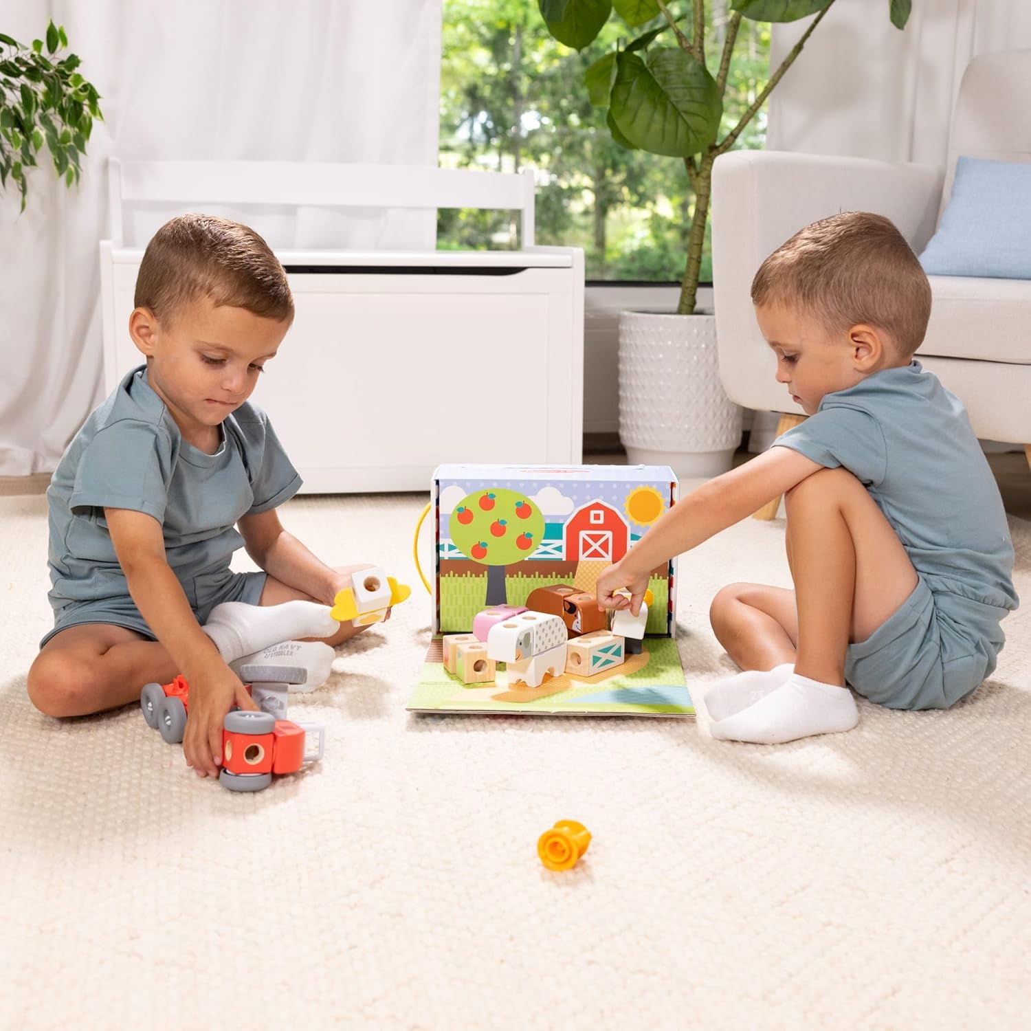 Thumbnail 2 de Melissa & Doug Blockables Bauernhof Bauset (56-teilig) mit Holzbausteinen für Kinder ab 2 Jahren