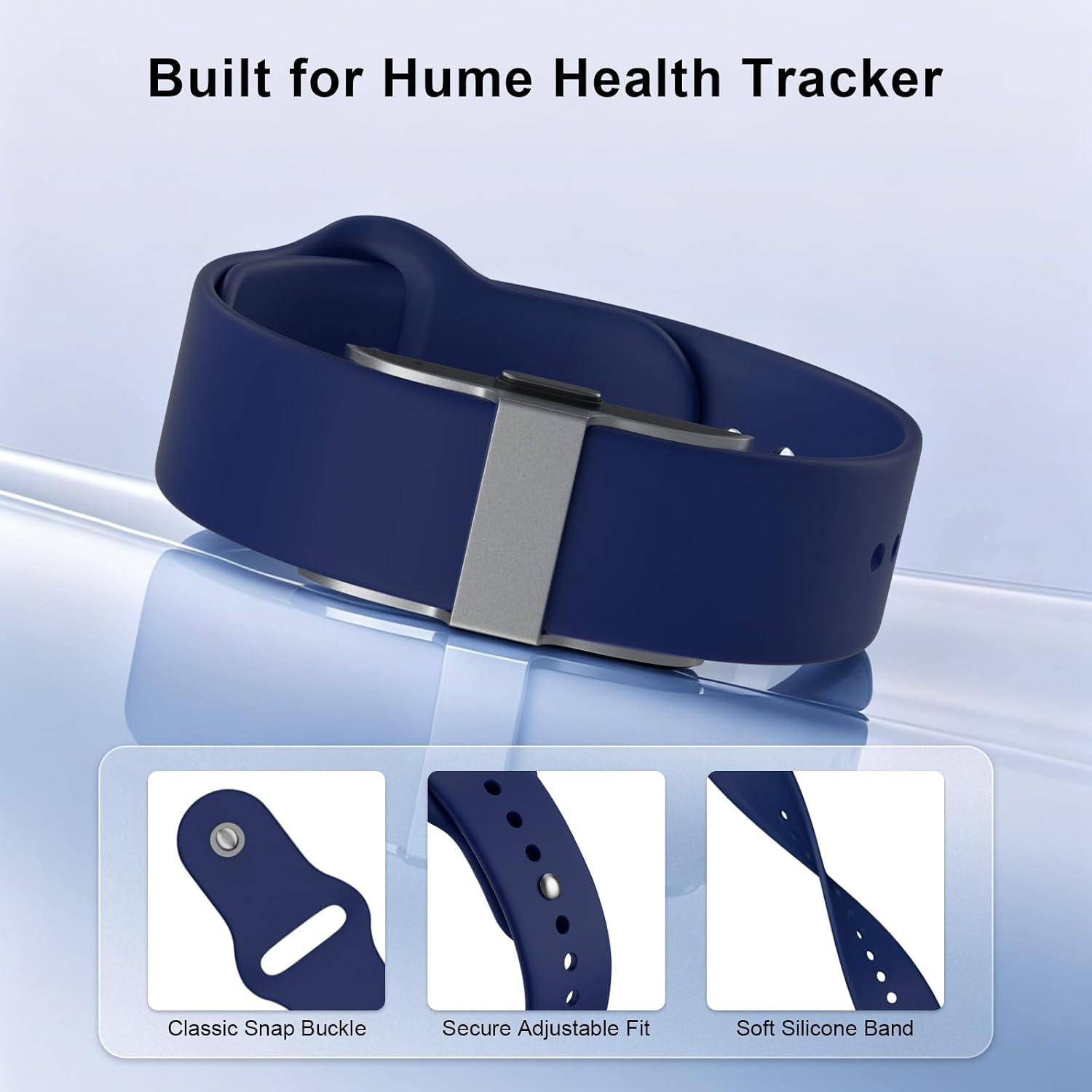 Detalle 2 de Silicone Replacement Strap for Hume Band – Sweatproof, Lightweight, and Colourful