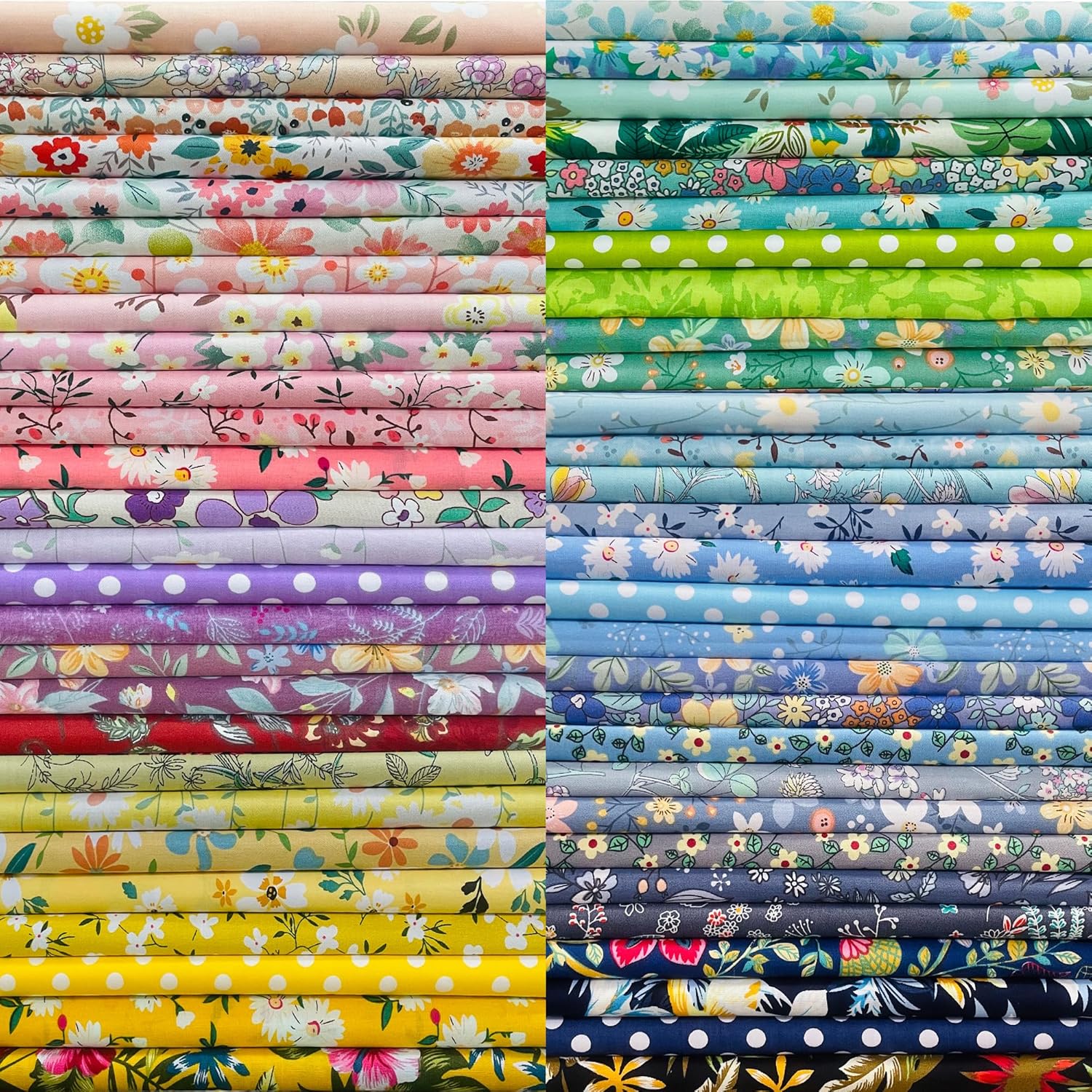 Thumbnail 6 de newamishquilt 50 PCS 100% Cotton Fabric Bundles for Quilting and DIY Projects