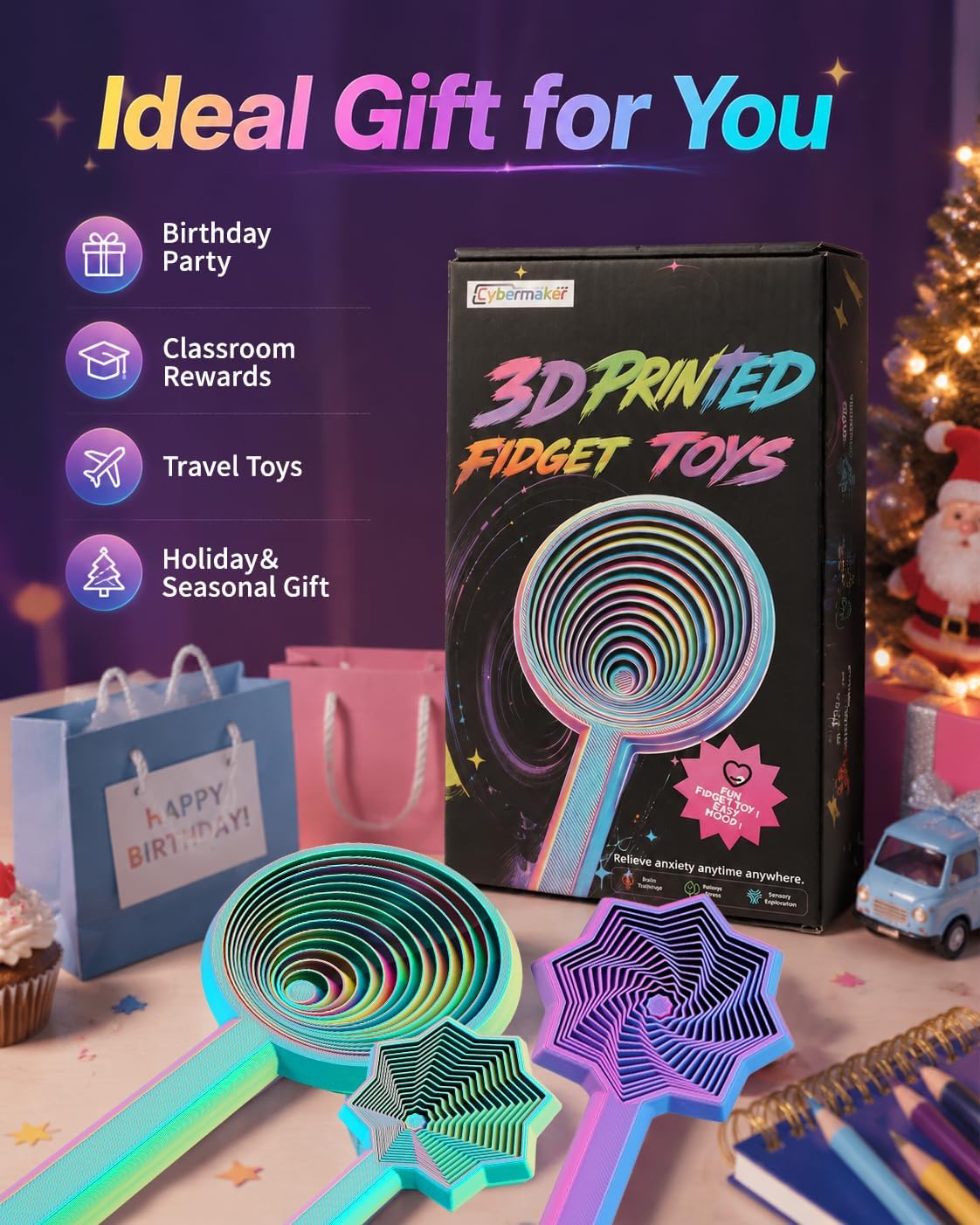 Detalle de 3D Printed Fidget Toy Set, 7-Piece