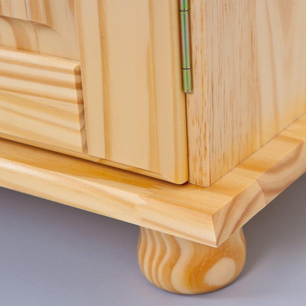 Thumbnail 4 de Inter Link - Cassettiera rustica, credenza e buffet in pino massiccio, 3 ante e 3 cassetti – Stile rustico, laccato naturale