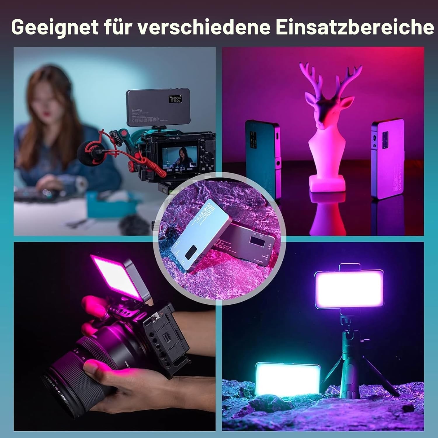 Thumbnail 6 de SMALLRIG P96L RGB Videoleuchte 2500K–8000K
