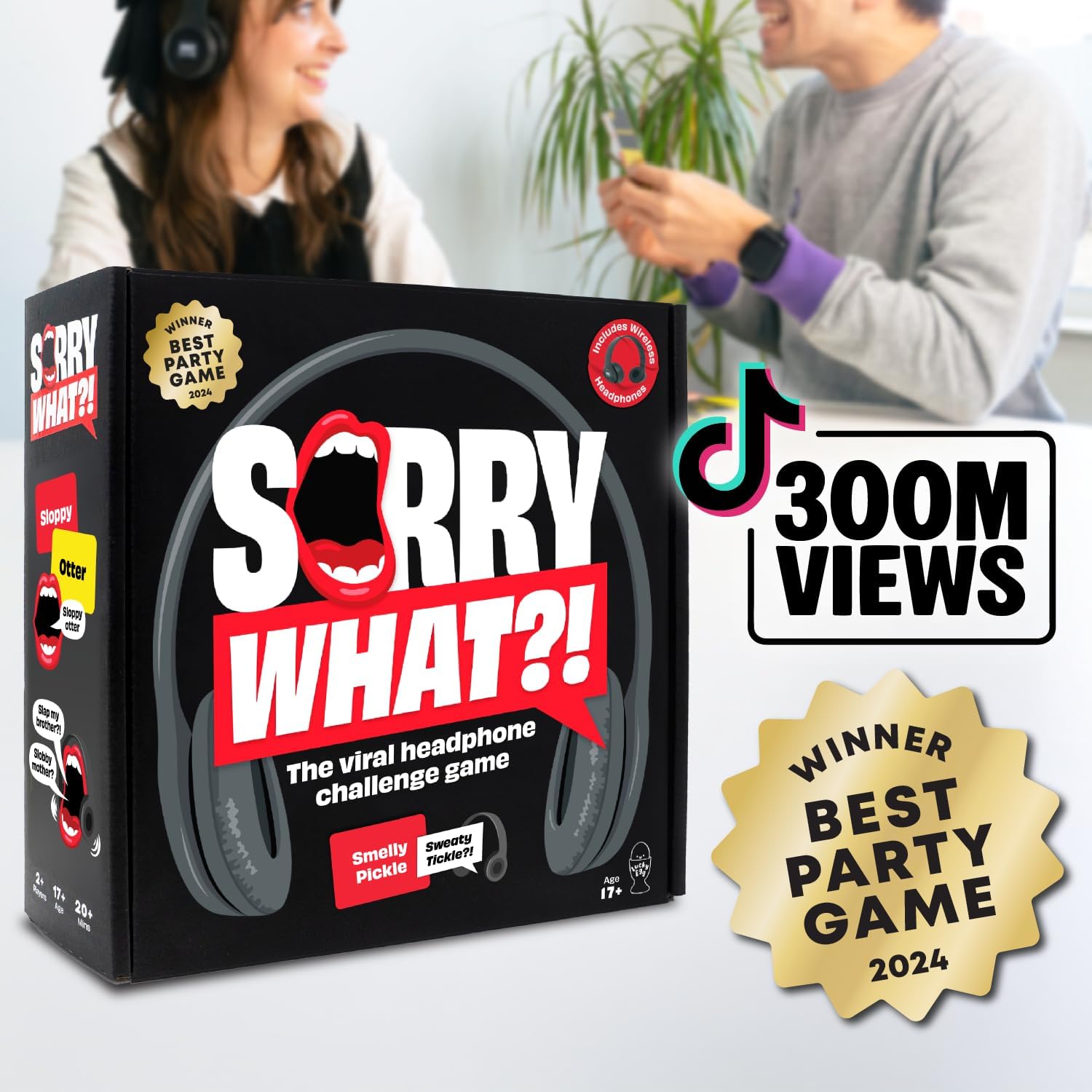 Thumbnail 2 de Lucky Egg Sorry What - Hilarious Lip Reading Adult Card Game