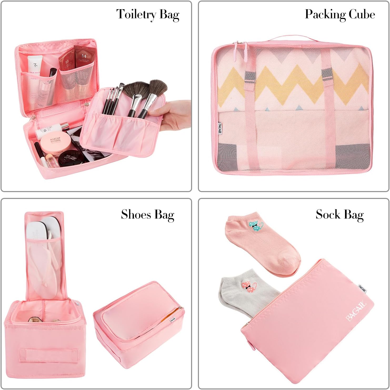 Detalle de BAGAIL Packwürfel Set 8-teilig für Reisen