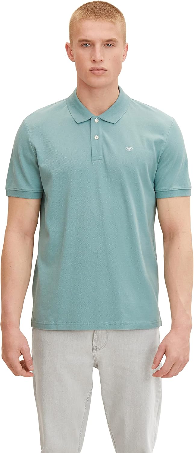 Detalle 2 de Tom Tailor Herren Basic Piqué Poloshirt – zeitloser Allrounder mit bequemem Tragegefühl