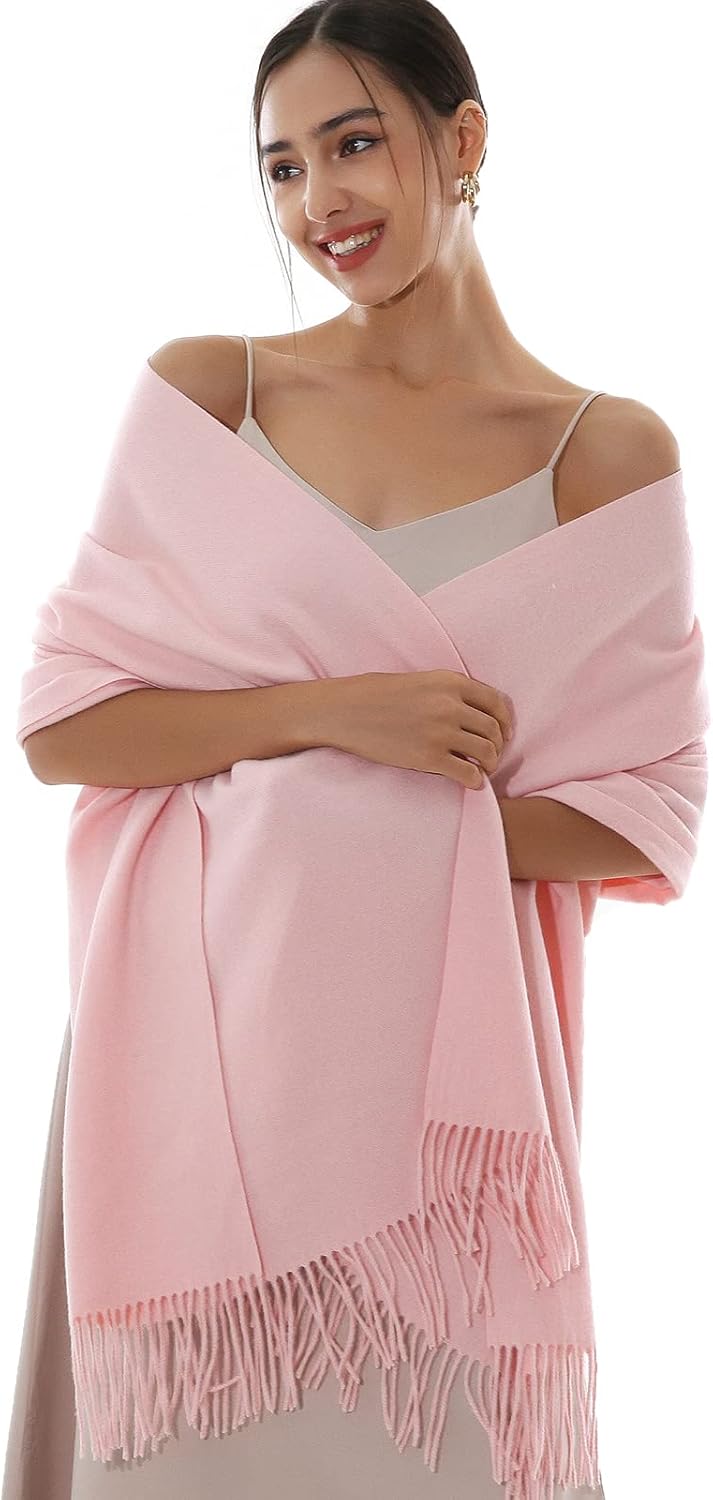 RIIQIICHY Women’s Pashmina-Style Scarf Shawl Wrap (Soft, Warm, Large Size)