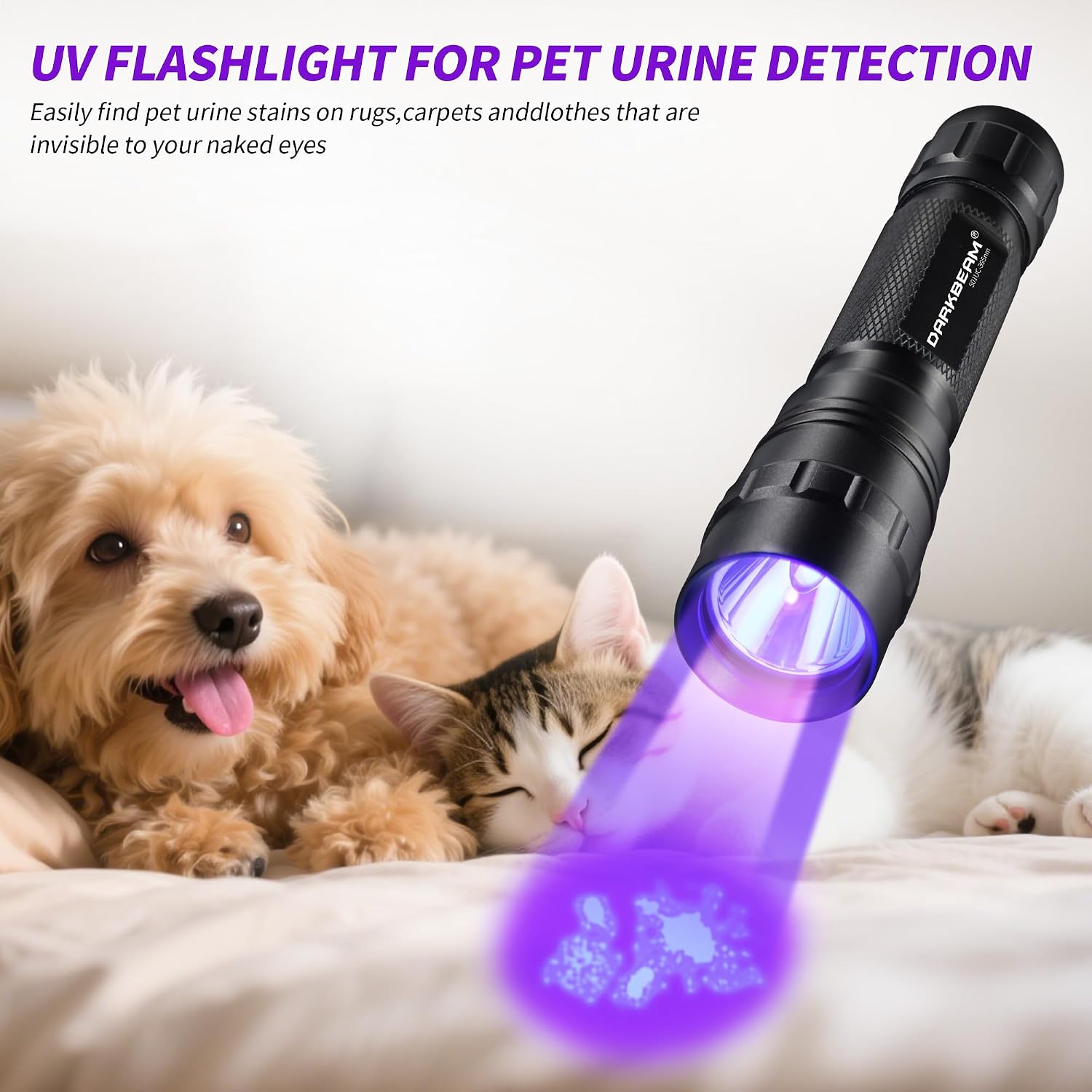 Thumbnail 5 de DARKBEAM UV Flashlight 395 nm – Compact 10W Blacklight with USB-C Rechargeable Power