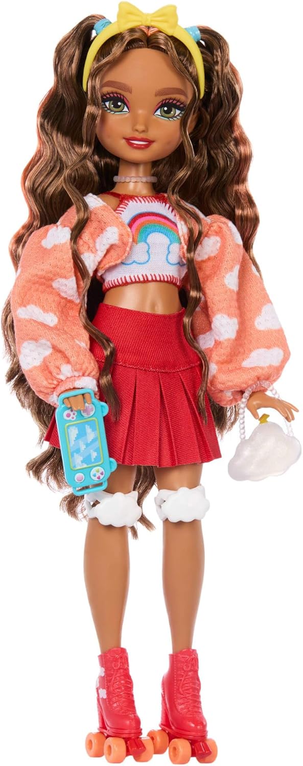 Thumbnail 3 de Barbie Dream Besties Puppe Teresa Rollschuh-Modepuppe mit Accessoires – JFX98