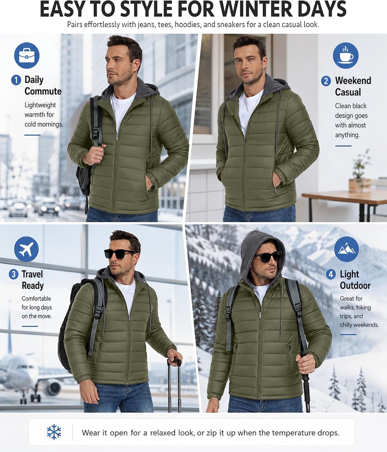 Thumbnail 2 de SWISSWELL Men's Nylon Puffer Jacket