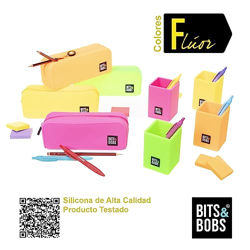 Detalle de Grafoplás Estuche de Silicona Amarillo Flúor 20x7,5x7,5 cm — Tacto suave y resistente al agua