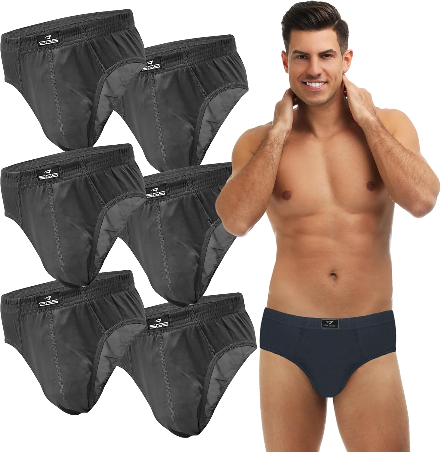 Thumbnail 6 de SGS Slip Herren Unterhosen Baumwolle – 6er oder 12er Pack, atmungsaktiv und hautschonend