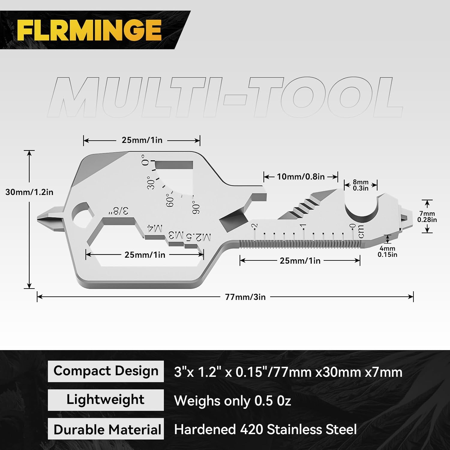 Thumbnail 1 de Key Shaped Pocket Multitool 20-in-1 keychain