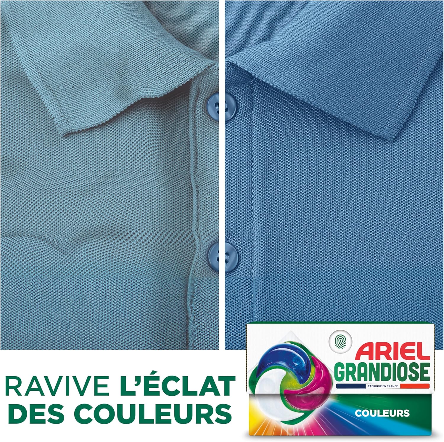 Detalle de Ariel Grandiose PODS Couleurs Éclatantes – Lessive en capsules pour 60 lavages (4 x 15)