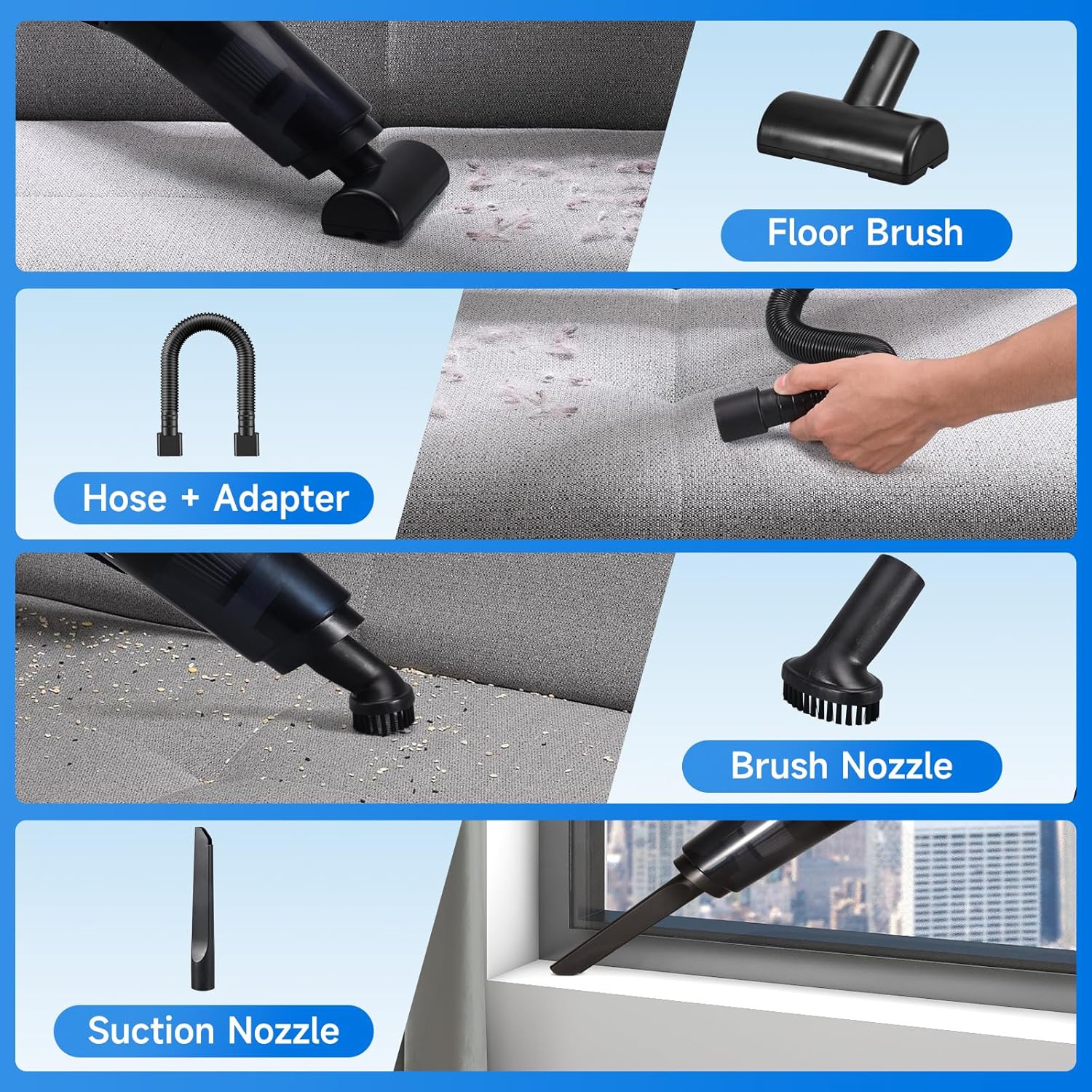 Thumbnail 5 de OMXA Handheld Vacuum Cleaner: 10,000 Pa Cordless Power in a Lightweight, Rechargeable Unit
