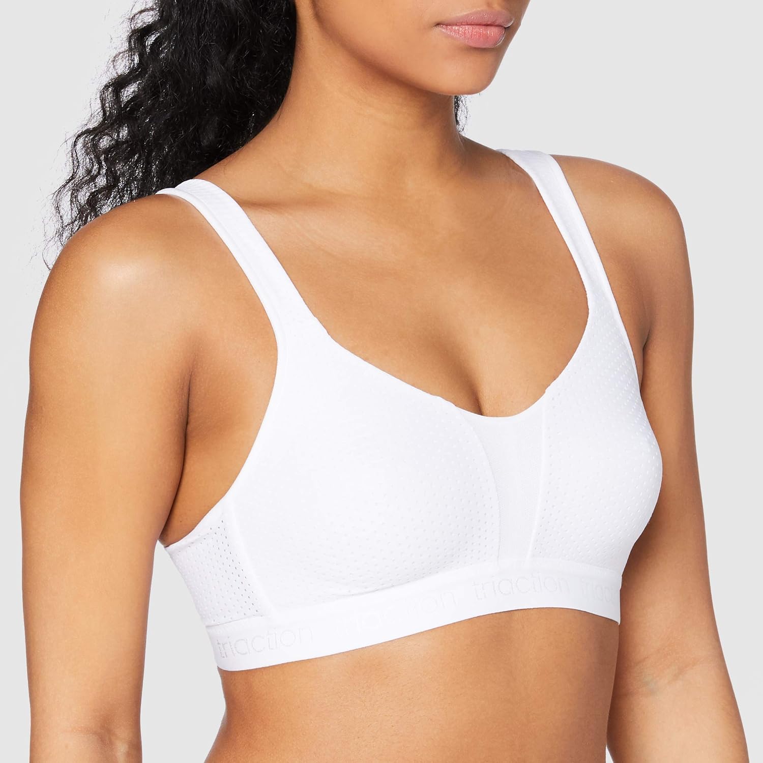 Detalle de Triumph Triaction Energy Lite – Soutien-gorge de sport sans armatures (blanc, 85C)