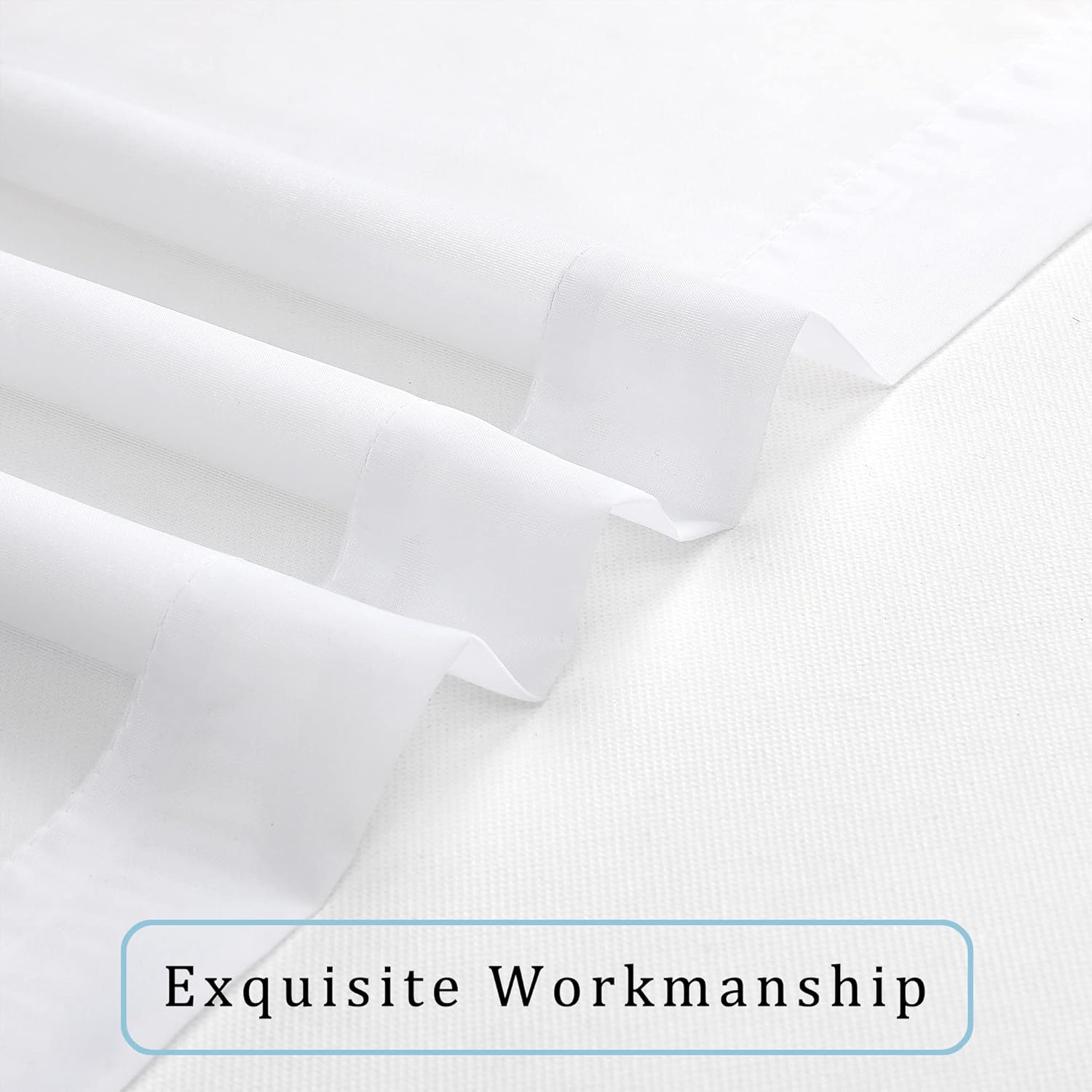 Thumbnail 6 de OWENIE Sheer White Curtains, 63-Inch Length, 2 Panels, 42" W x 63" L each – Voile Rod Pocket Drapes for Living Room/Bedroom
