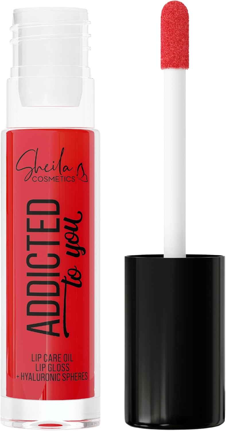Detalle de Sheila Cosmetics Addicted To You Lip Care Oil Lipgloss con Acido Ialuronico – Made in Italy (02 Melograno)