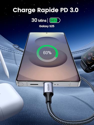 Thumbnail 2 de UGREEN Zapix Câble USB C 60W PD Charge Rapide Nylon Tressé (2M)