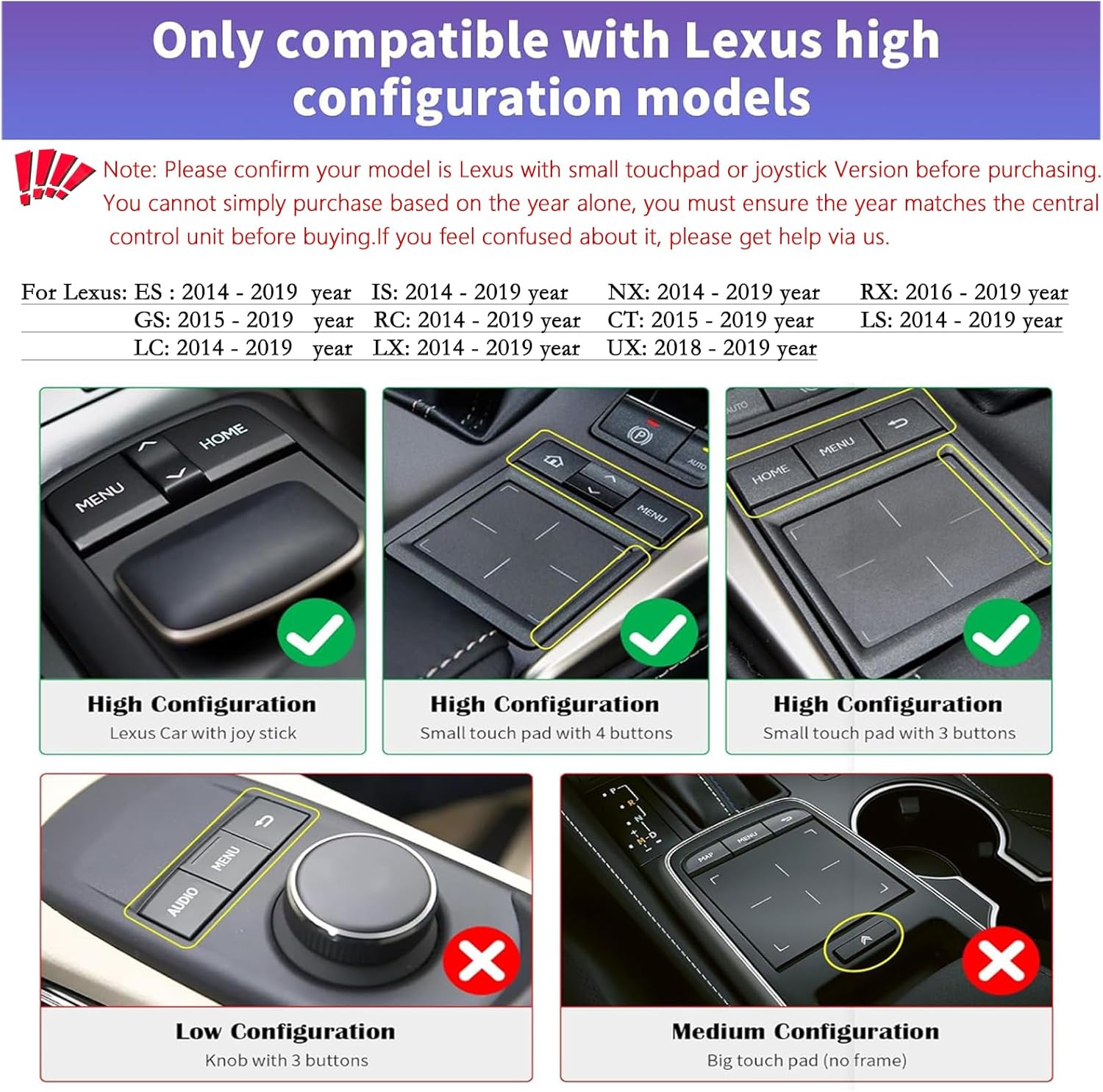 Detalle 2 de Road Top Wireless CarPlay Retrofit Kit Decoder for Lexus (small touchpad/joystick) – adds CarPlay/Android Auto functions