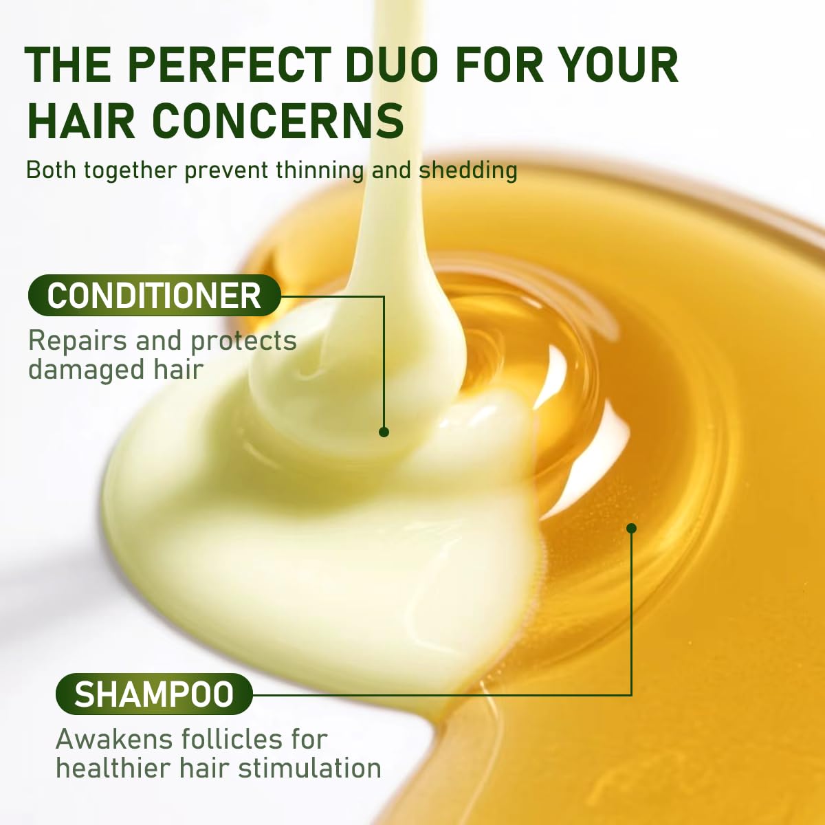 Detalle de Gypsophila Batana Oil Shampoo and Conditioner (Sulfate-Free) for Hair Growth, Hair Loss Support, and Frizz Control