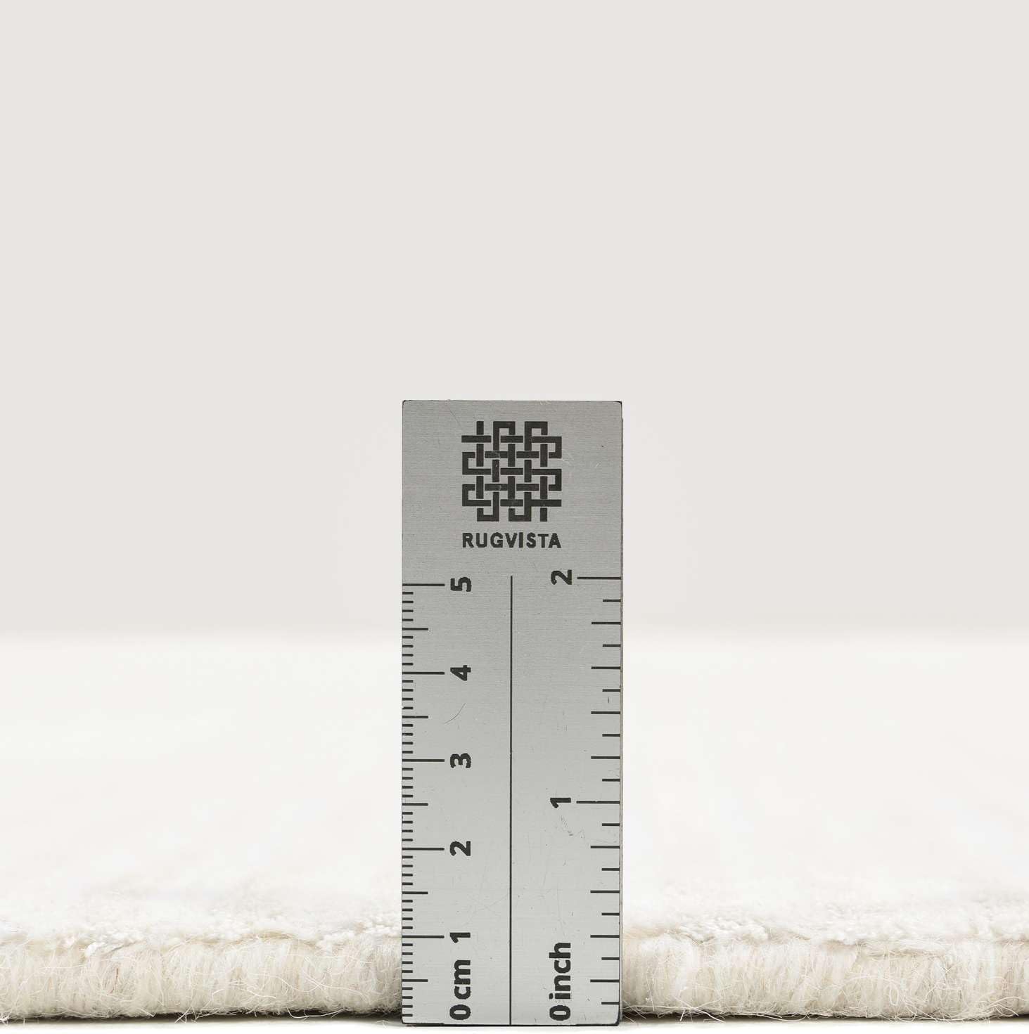 Detalle de RugVista Fine Stripe Modern 120546 wollen loper 80 x 250 cm, wit, middelhoge pool