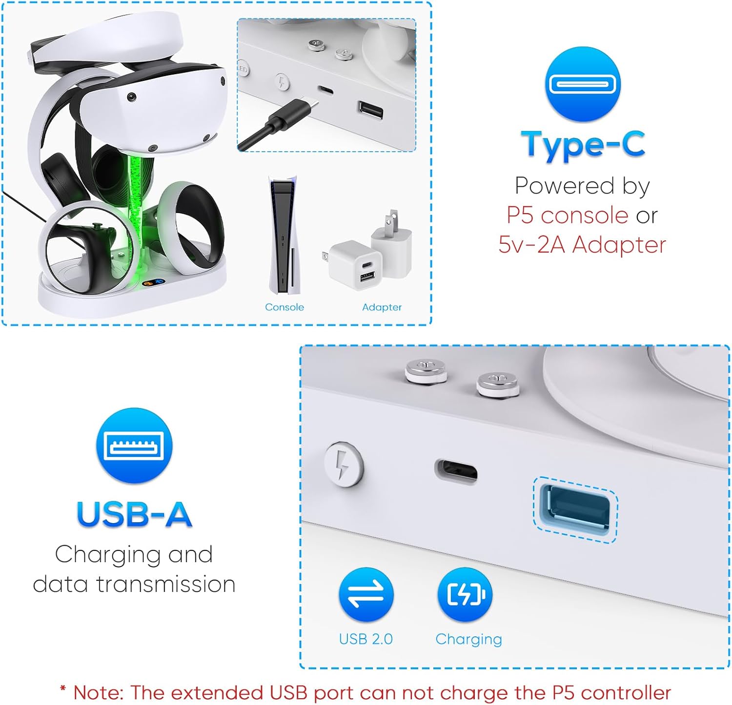 Thumbnail 3 de FYOUNG PSVR2 Charging Dock with LED 1A