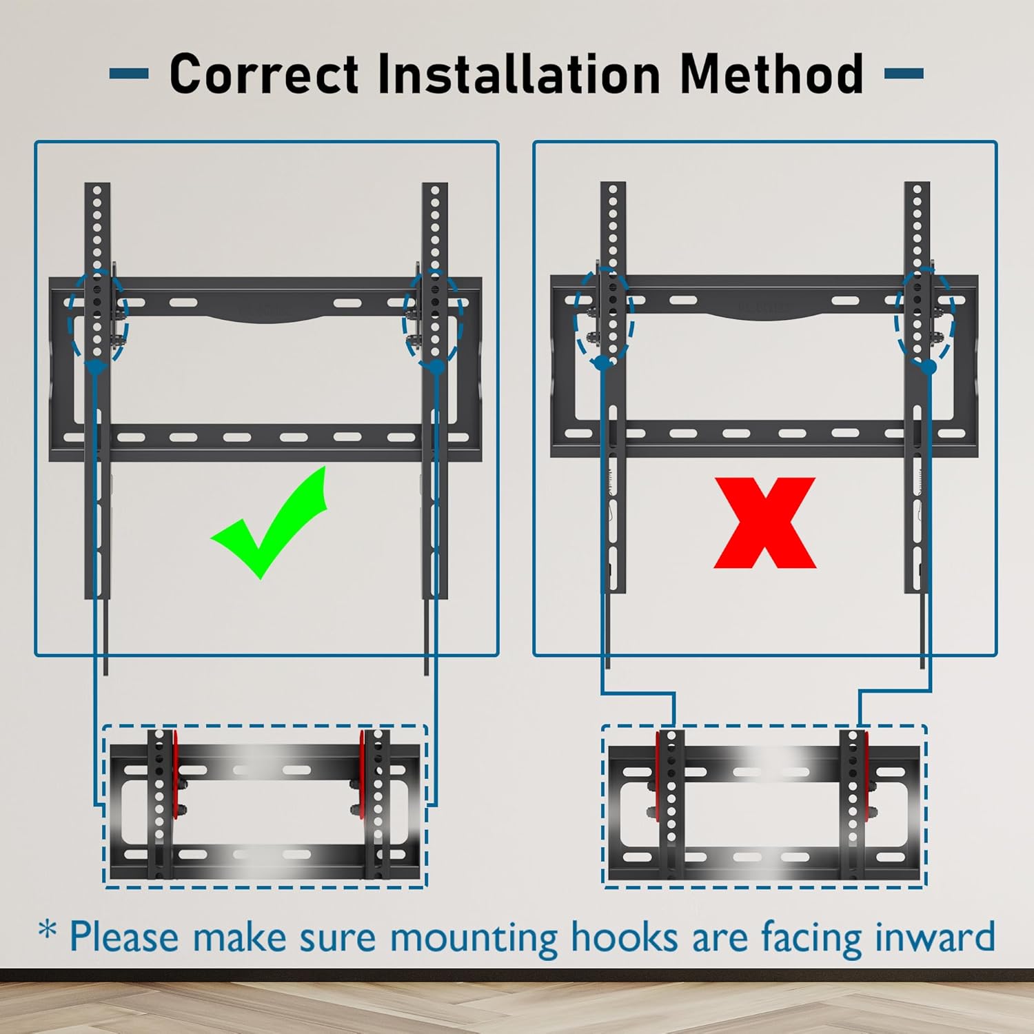 Thumbnail 6 de BONTEC TV Wall Mount Bracket 55kg