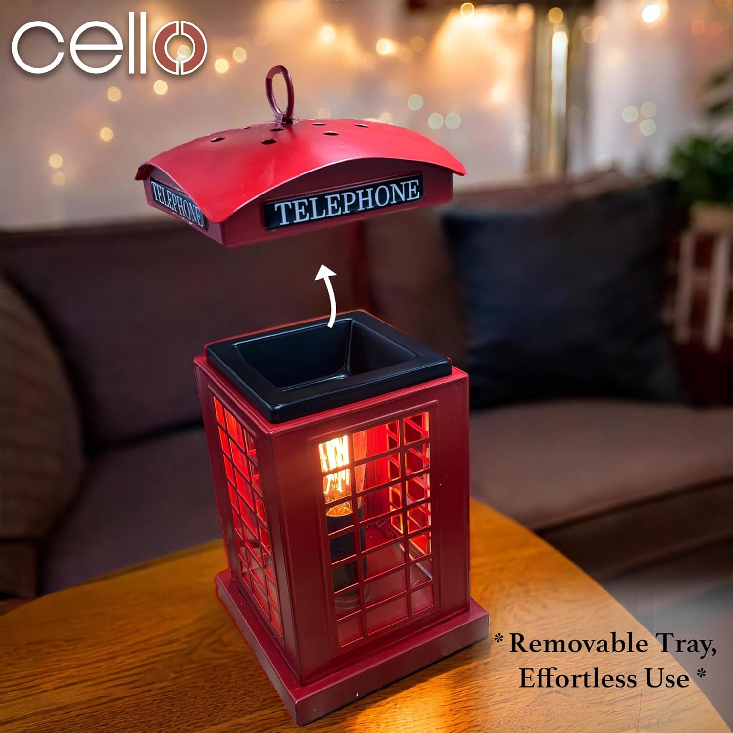 Thumbnail 1 de Electric Wax & Oil Melt Burner – Classic UK Telephone Box design (with light bulb) for wax medallions & fragrance oils