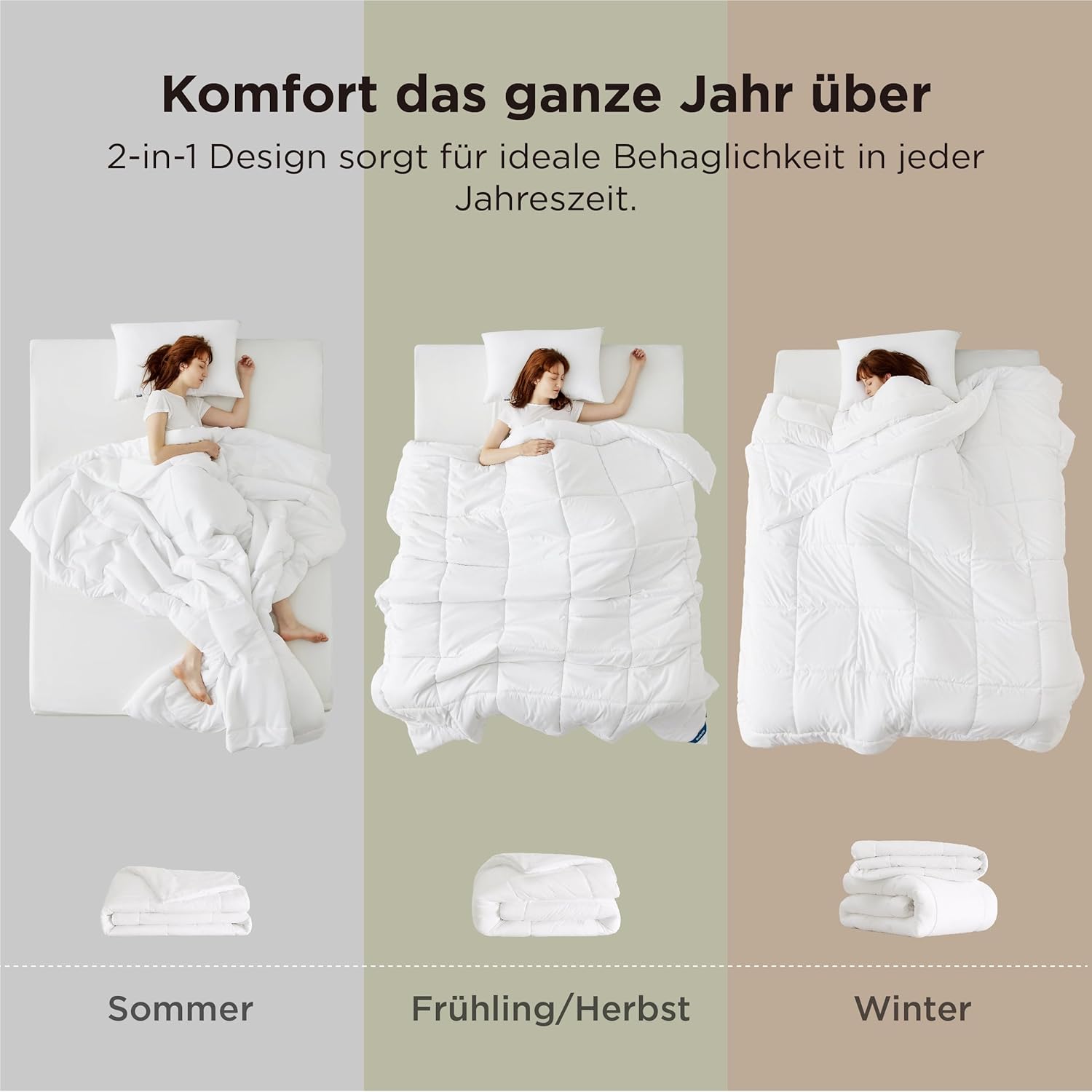 Thumbnail 3 de BEDSURE Bettdecke 155x220 Vierjahreszeiten 2-teilig