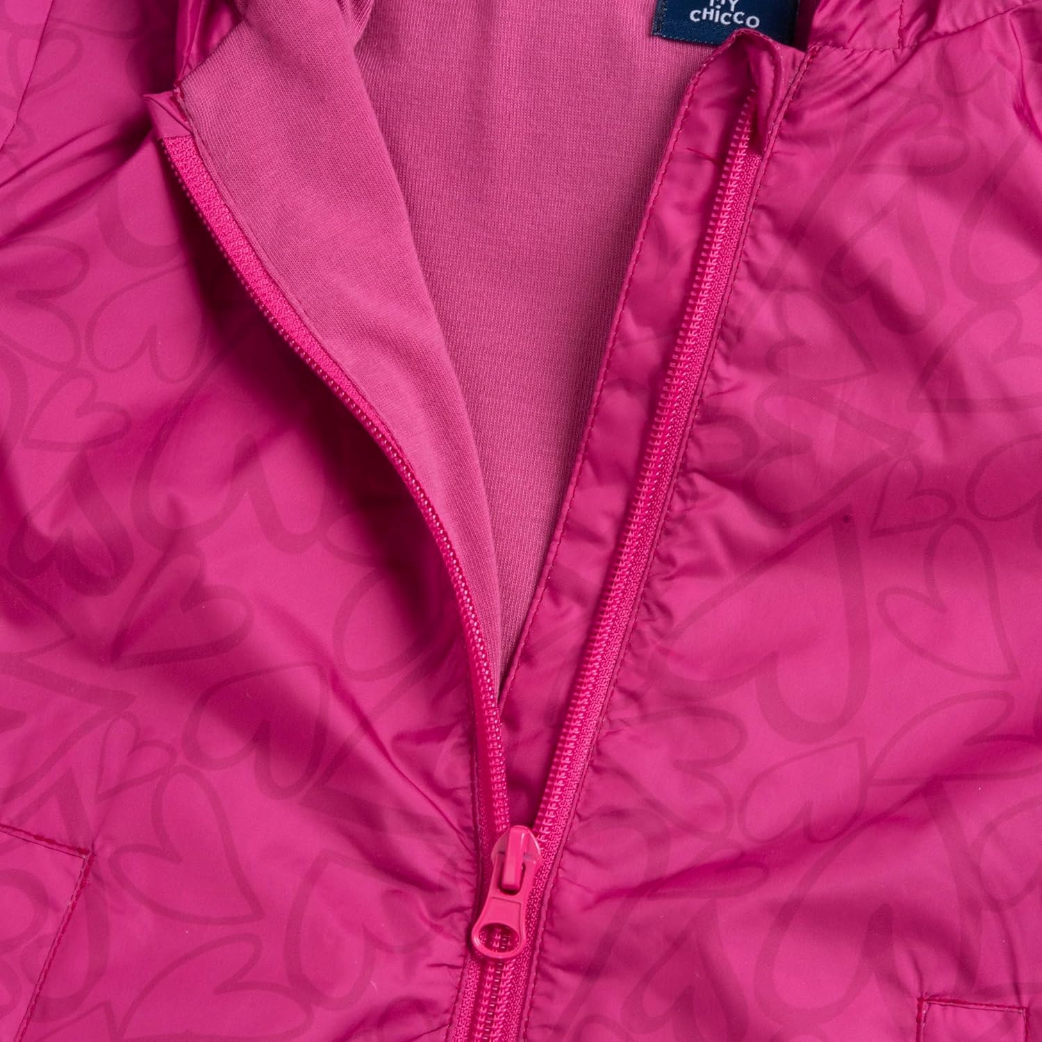 Detalle de Chicco veste fille avec fermeture éclair pratique – fuchsia, capuche et poches