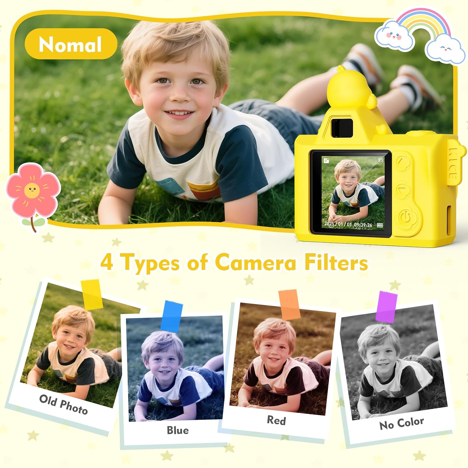 Detalle 1 de Maxmango Mini fotocamera bambini 1080P HD 1,3