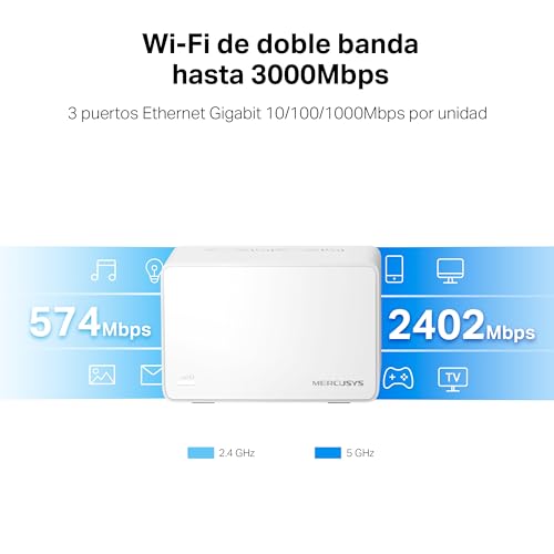 Thumbnail 4 de Mercusys Halo H3000X 2-Pack AX3000, WiFi 6, 420 m²