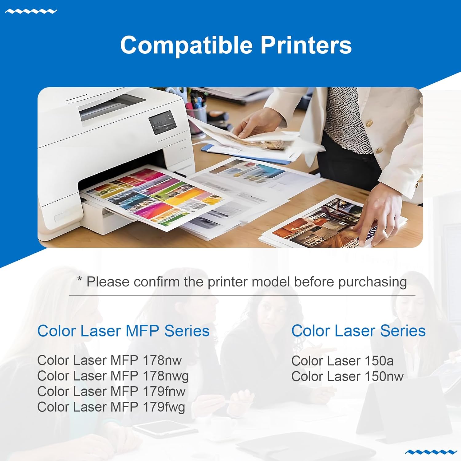 Thumbnail 1 de INKCLOUD 117A Toner Cartridges Compatible with HP 117A (4-Pack: Black, Cyan, Yellow, Magenta)