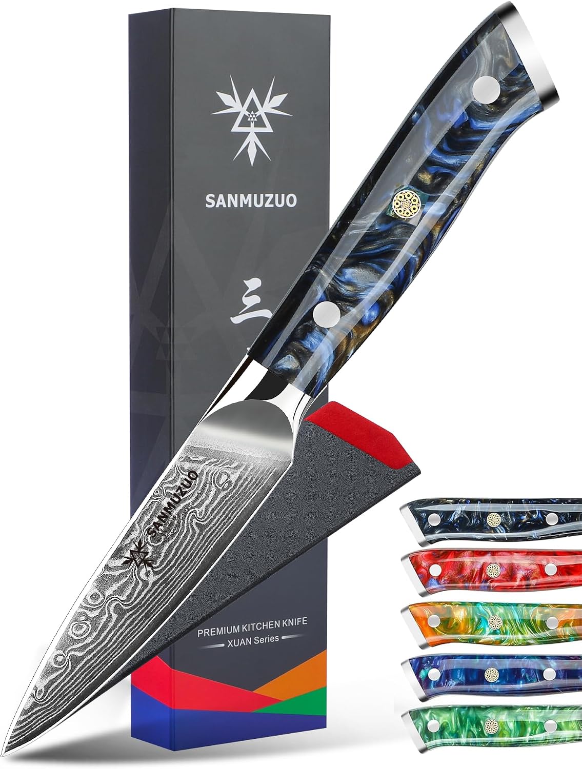 Thumbnail 5 de SANMUZUO Damast Schälmesser 9 cm