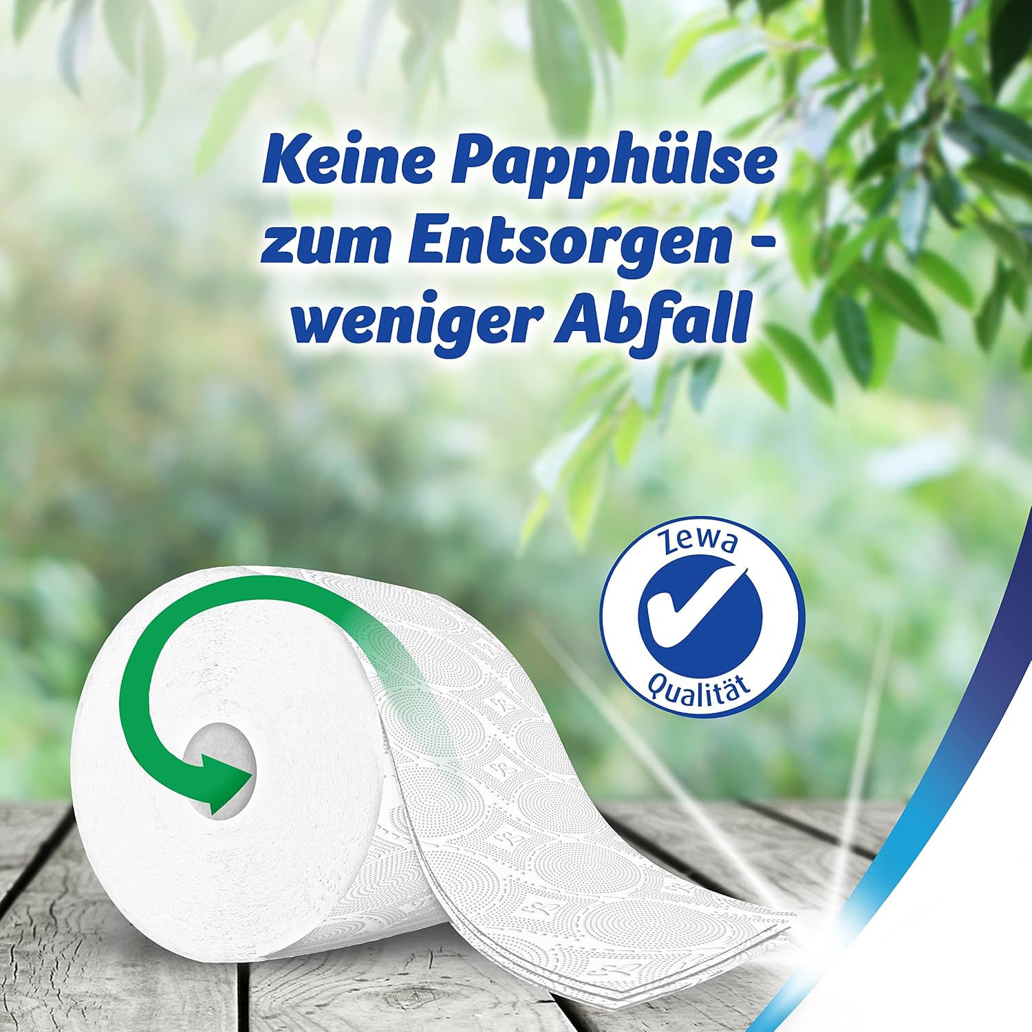 Detalle de Zewa Ultra Smart Großpackung Toilettenpapier – 36 Rollen, 4-lagig, hülsenlos, hell