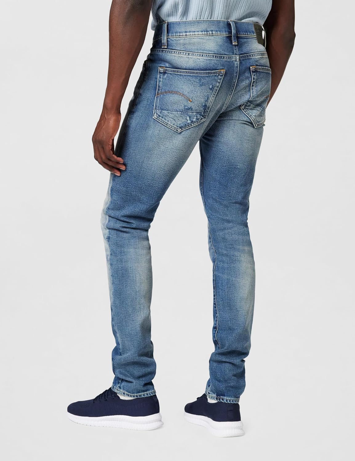 Detalle 2 de G-Star Herren 3301 Slim Jeans mit Knopfverschluss und 5 Taschen