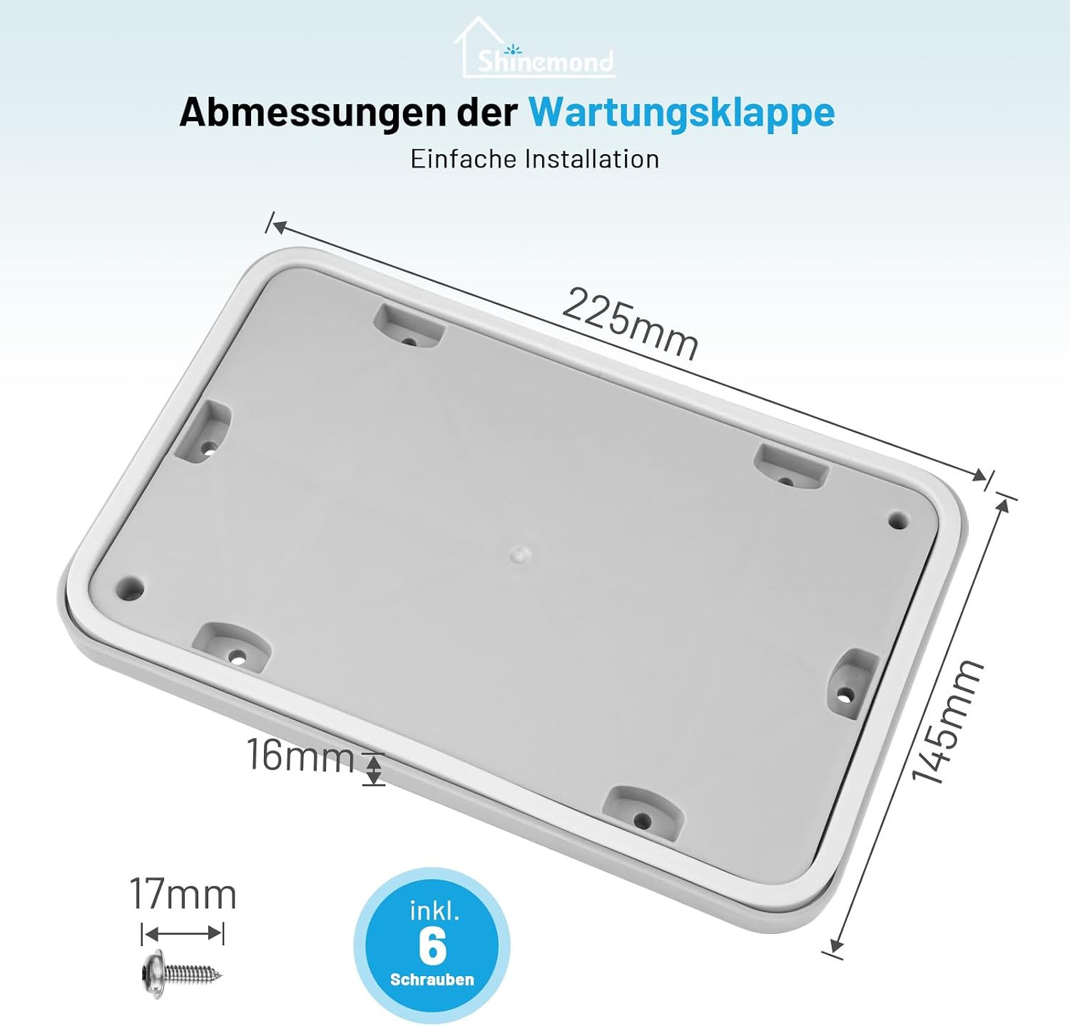 Detalle 2 de Shinemond Wartungssklappe Serviceklappe 646776/00646776 – kompatibel mit Bosch/Siemens Trocknern