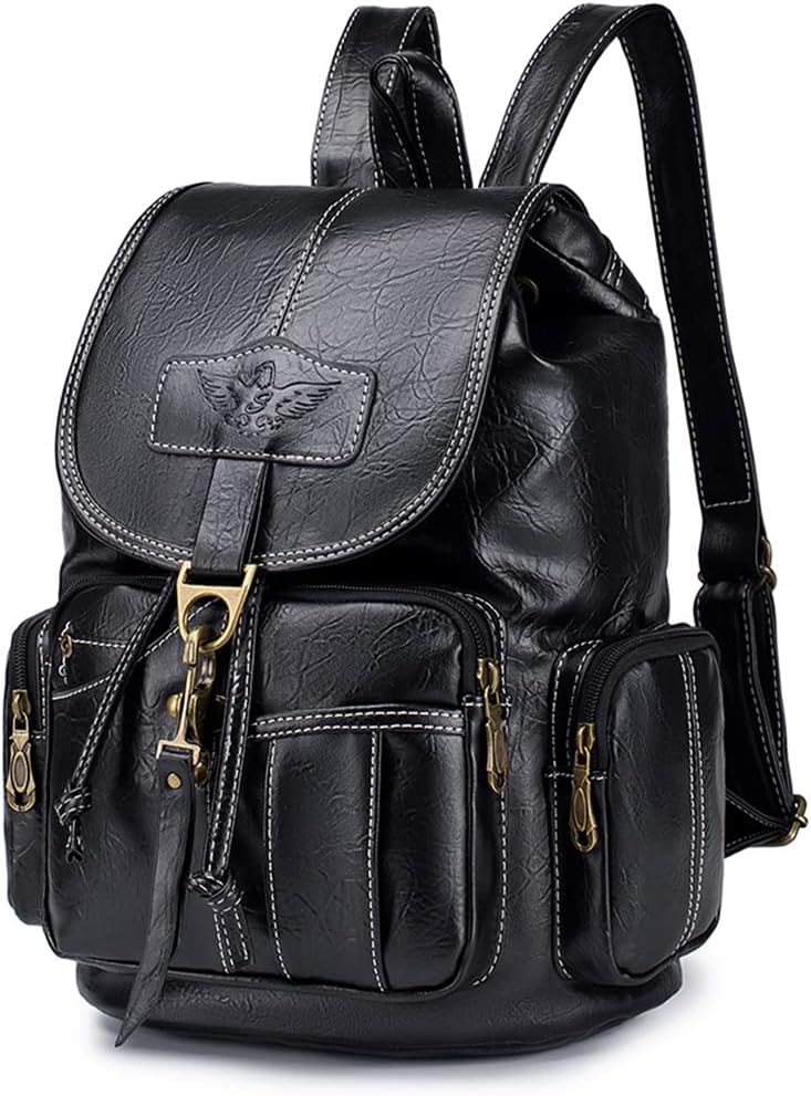 Thumbnail 6 de SPAHER Damen Mini-Rucksack aus Kunstleder – wasserdicht & Anti-Diebstahl, Vintage Daypack (braun)
