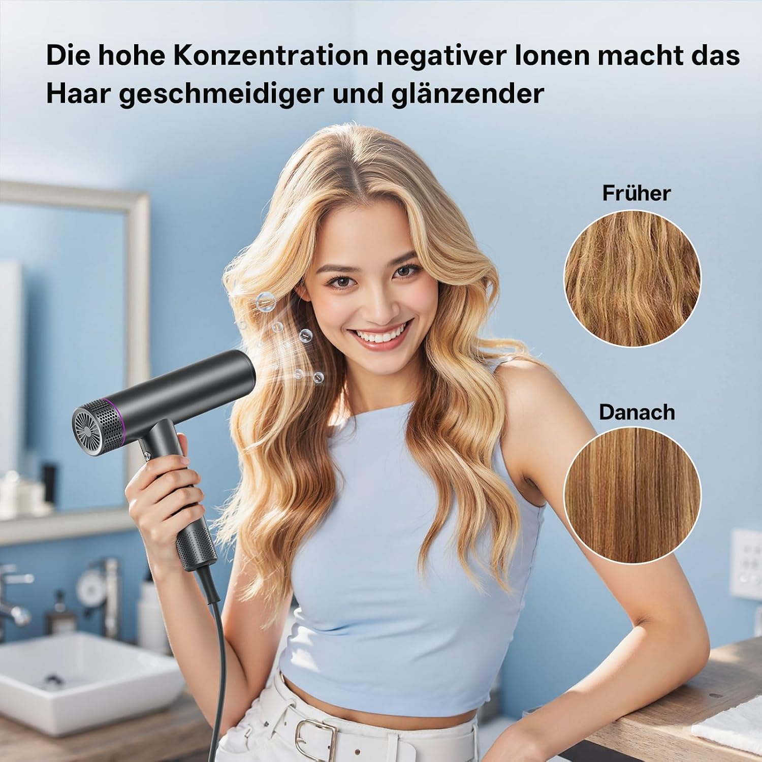 Thumbnail 4 de CONFU Fön Ionen 1700W faltbar für Reisen