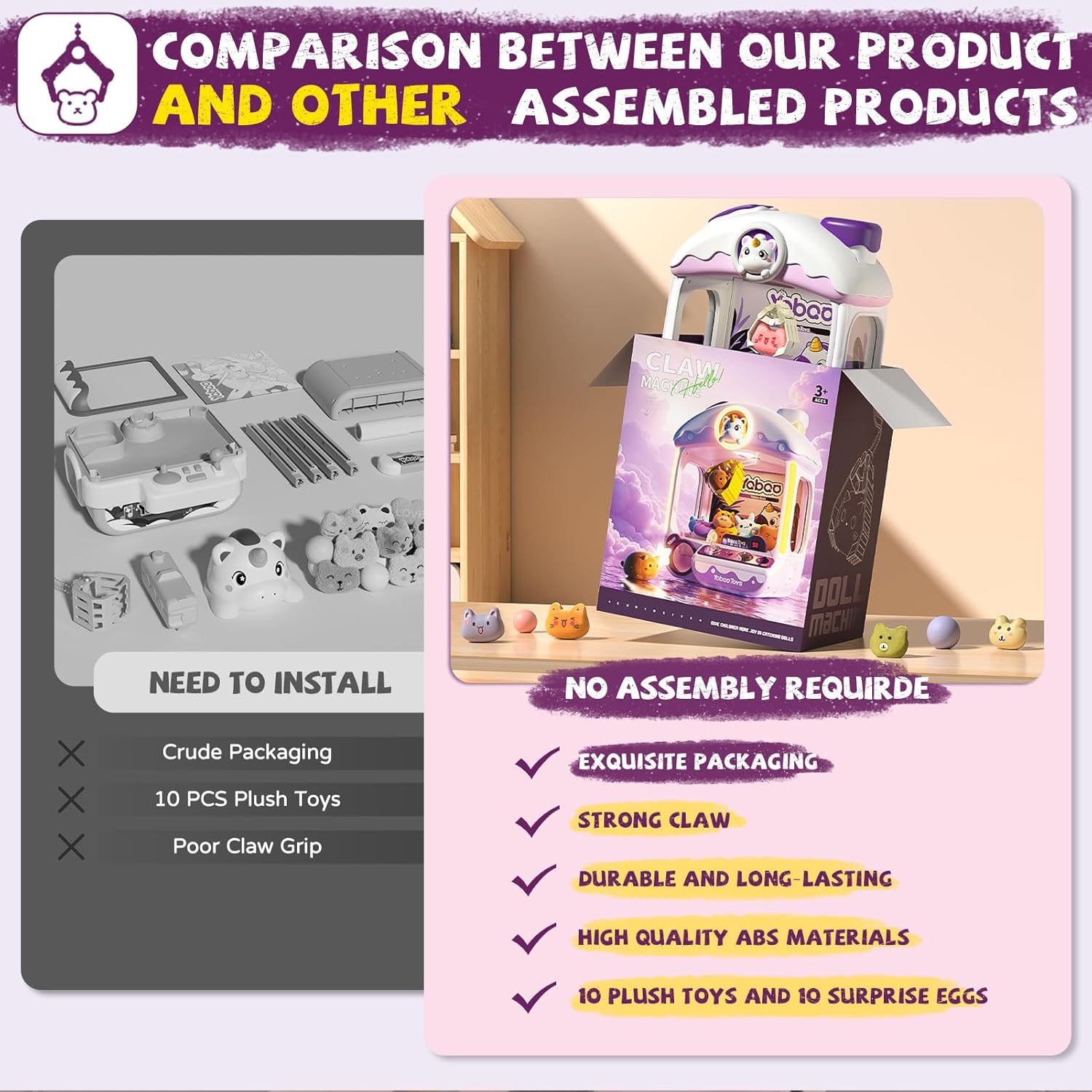 Thumbnail 4 de Large Claw Machine for Kids Unicorns — Electronic Vending-Style Prize Dispenser Toy