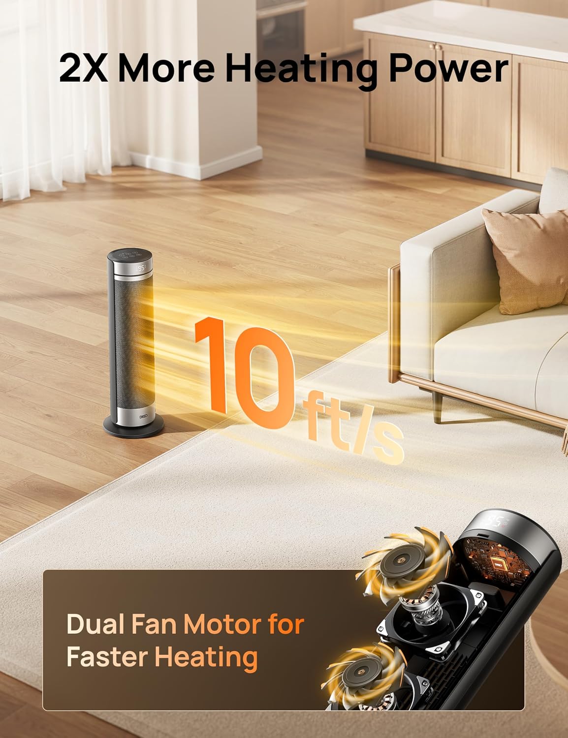 Thumbnail 2 de DREO Space Heater 23-inch Tower Heater 🌡