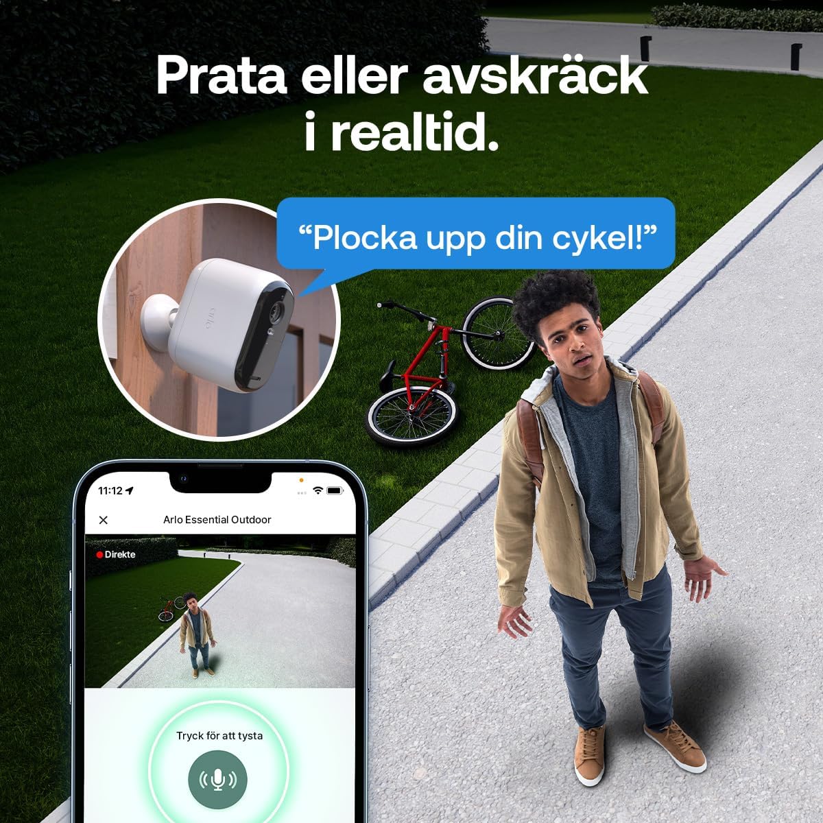 Detalle 2 de Arlo 06-UW49-7LWF Essential 3 Outdoor 2K – utomhuskamera med färgnattseende