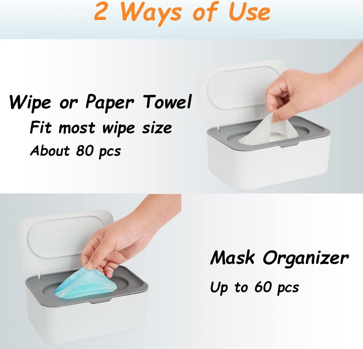 Thumbnail 4 de Seposeve Refillable Wipe Dispenser, One-Handed Grey 🧻
