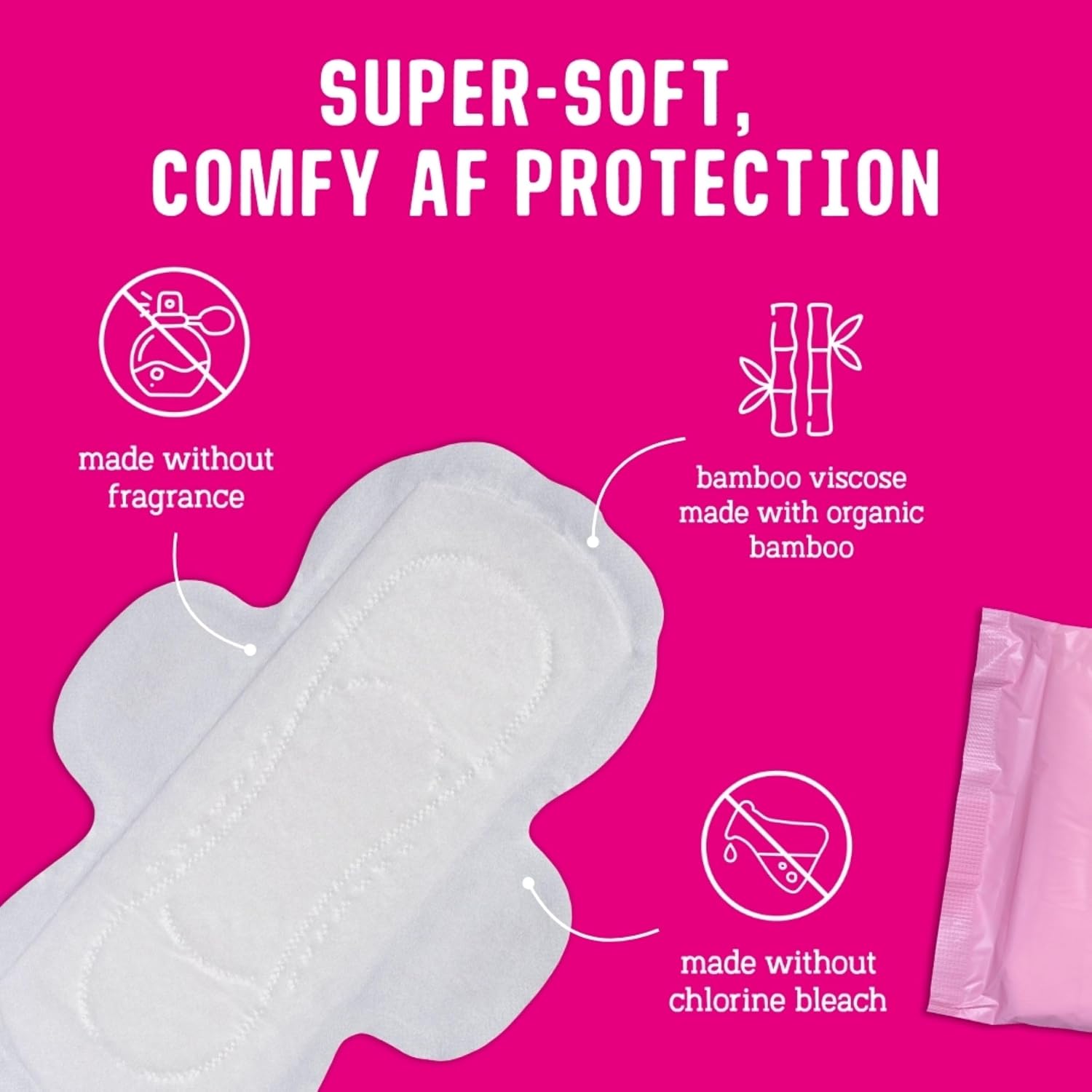Thumbnail 1 de Flo Day Menstrual Pads (88 Pack) – Regular Flow, Winged & Ultra-Thin, Bamboo, Vegan & Cruelty-Free