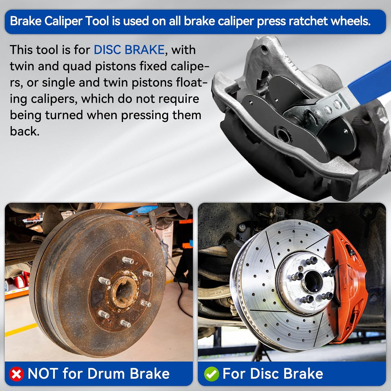 Thumbnail 6 de Yofond Brake Tool: 4-in-1 Universal Caliper Piston Tool with 360° Ratcheting