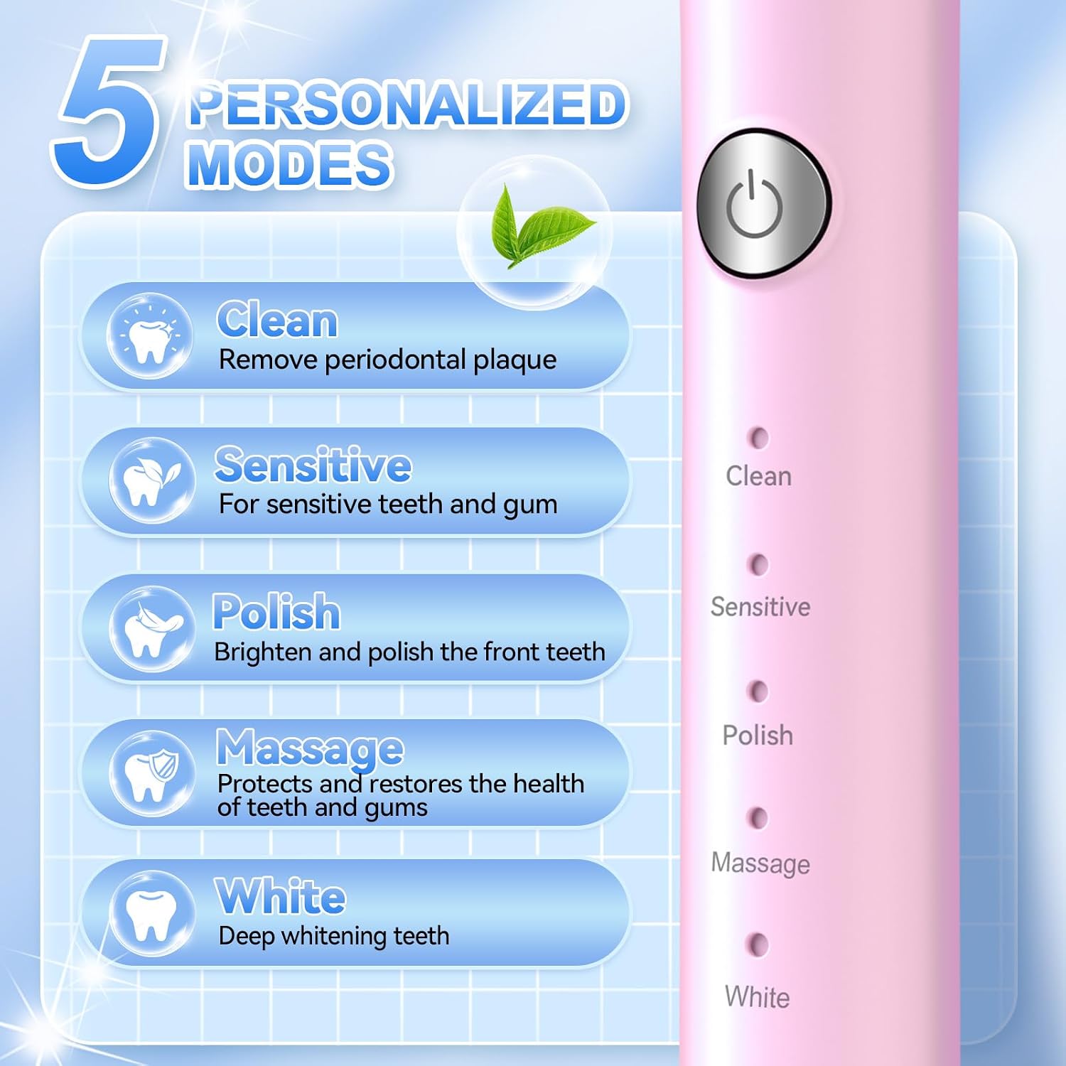 Thumbnail 2 de JTF Sonic Electric Toothbrush 8 Heads