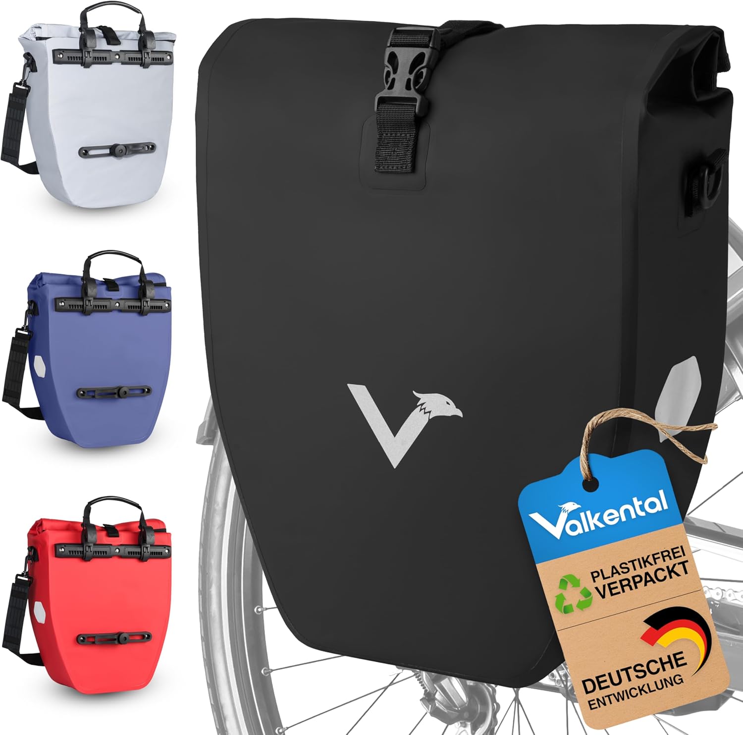 Detalle de Valkental Gepäckträgertasche 18 bis 22 L