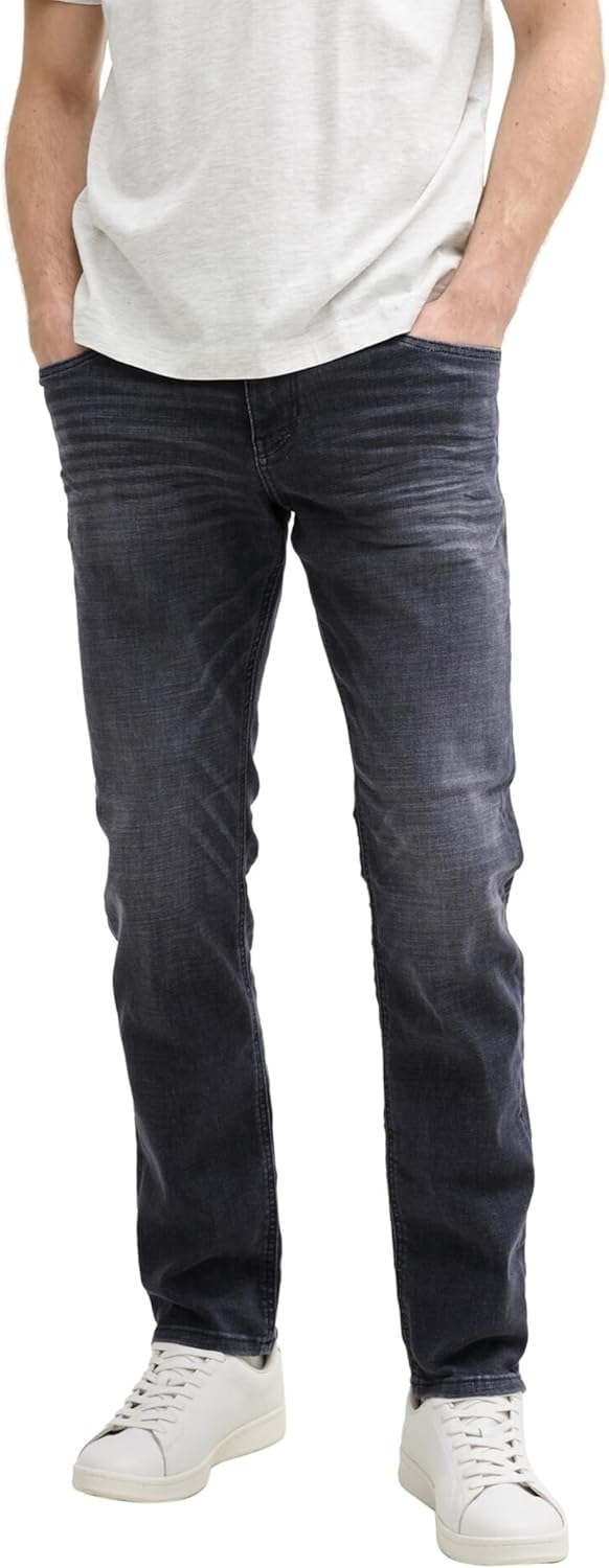 Detalle de TOM TAILOR 1044971 Jeans Josh Regular Slim da uomo a 5 tasche con elasticità e tecnologia Coolmax